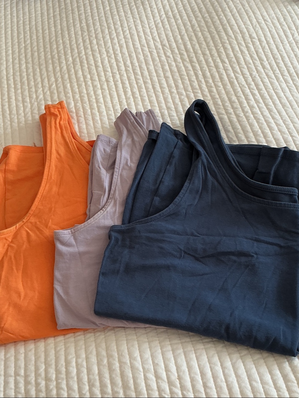 J. Jill Scoop Perfect Tank Tops in Orange, Lavender & Navy